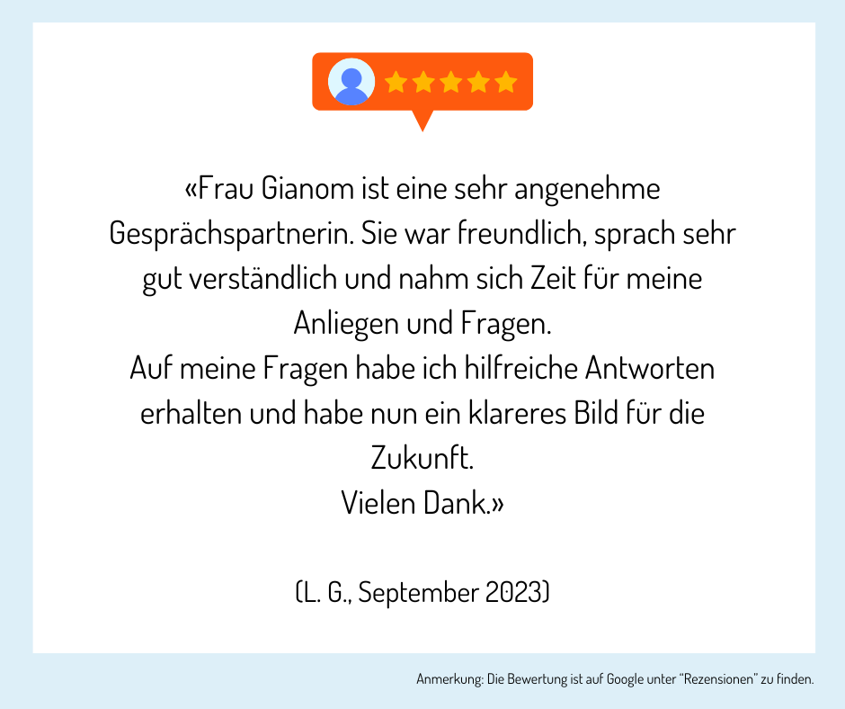 Teilnehmende der Bildungsberatung geben ein Feedback zur Beratung.