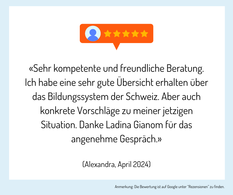 Teilnehmende der Bildungsberatung geben ein Feedback zur Beratung.