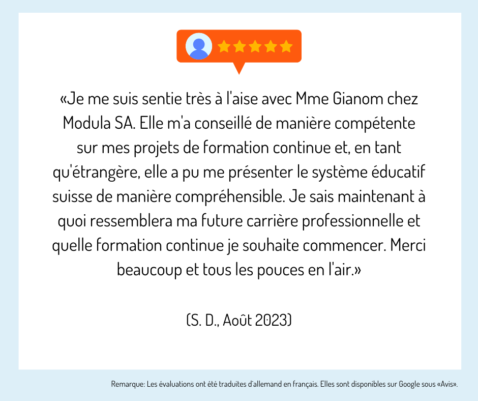 Les participants à l'orientation scolaire et professionnelle donnent leur avis sur le service d'orientation.Les participants à l'orientation scolaire et professionnelle donnent leur avis sur le service d'orientation.