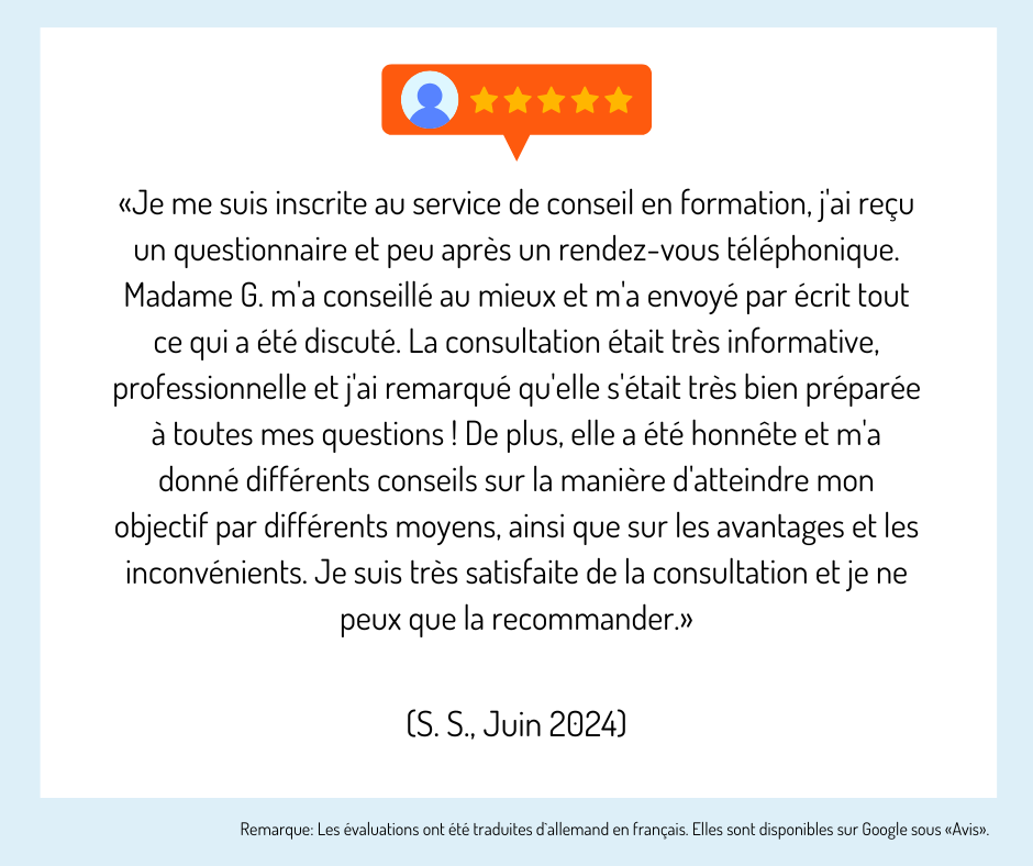 Les participants à l'orientation scolaire et professionnelle donnent leur avis sur le service d'orientation.Les participants à l'orientation scolaire et professionnelle donnent leur avis sur le service d'orientation.