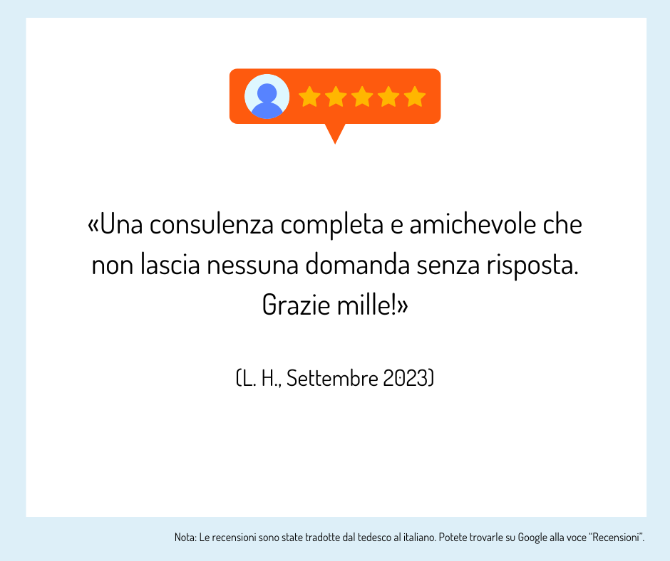 I partecipanti alla consulenza formativa forniscono un feedback sulla consulenza.