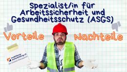 Vorschaubild des Videos «Spezialistin / Spezialist Arbeitssicherheit und Gesundheitsschutz (ASGS): 5 Vorteile, 4 Nachteile»