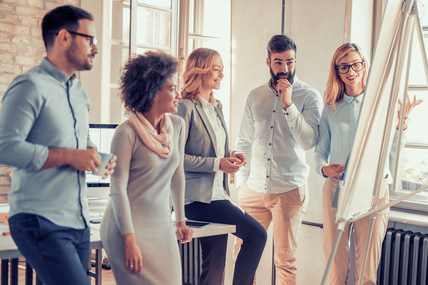 Marketingmanager an einem Workshop