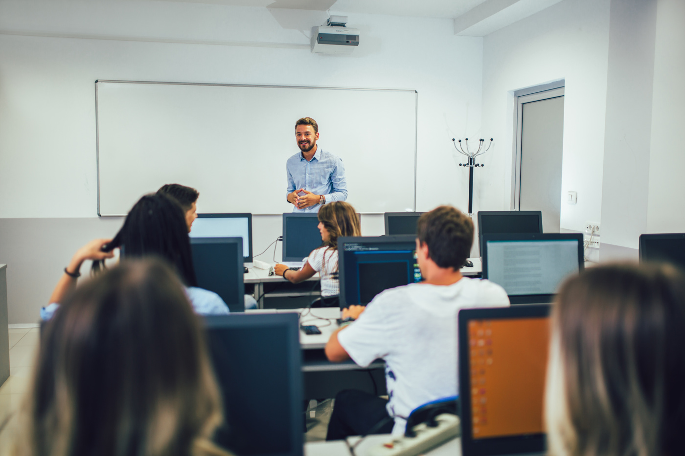 Eine Klasse mit Quereinsteiger in den Bereich Informatik